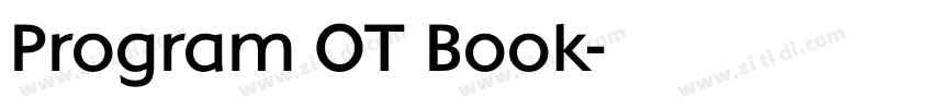 Program OT Book字体转换 Program OT Book字体转换